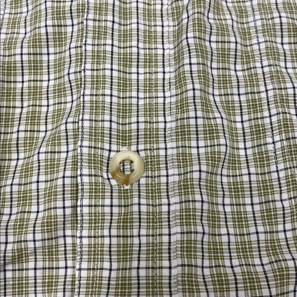Exofficio Men's Light Green Checkered Button Down Shirt Size XXL - Picture 4 of 9